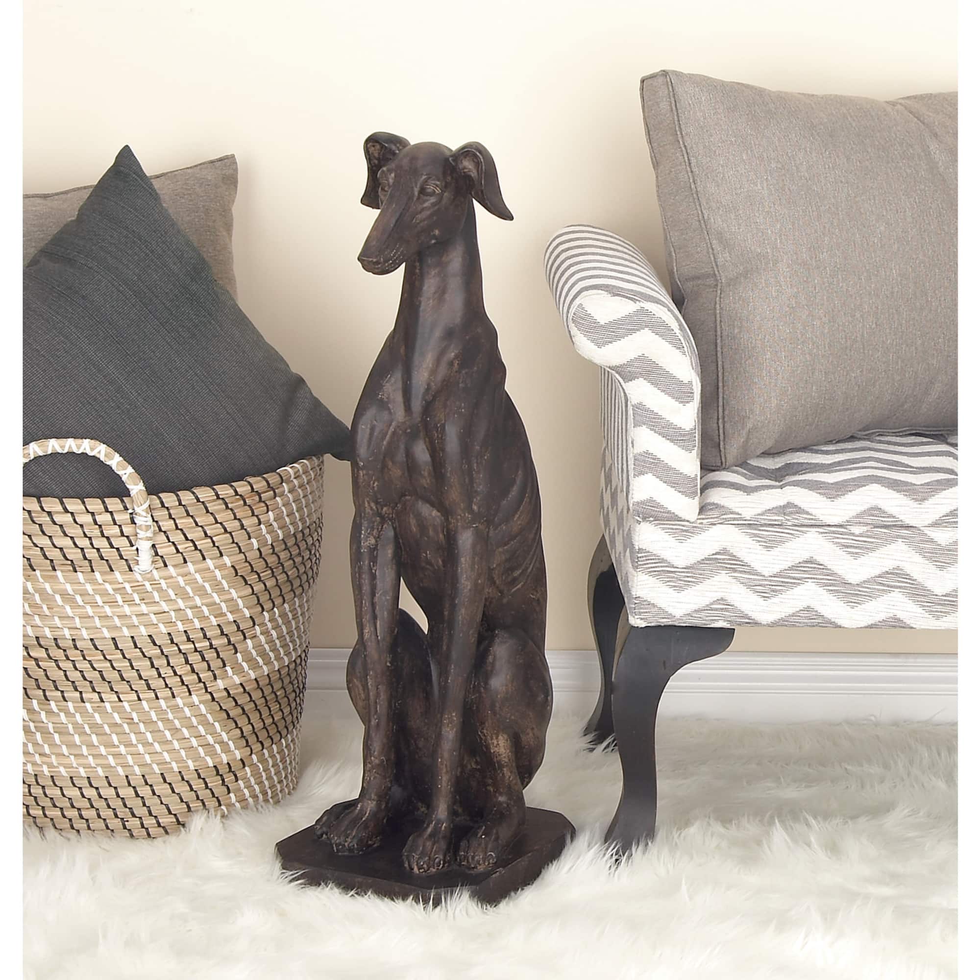 31" Brown Farmhouse Dog Sculpture